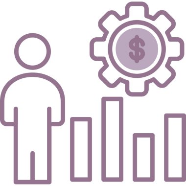 Dolar vektör çizgisi tasarımı