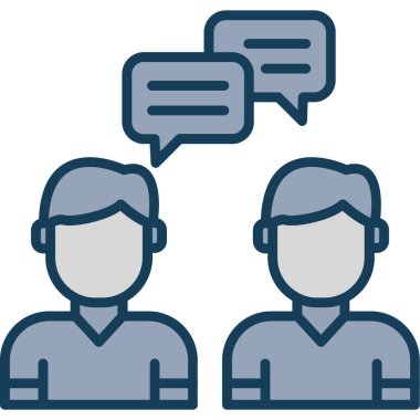 Konuş. Web simgesi basit illüstrasyon