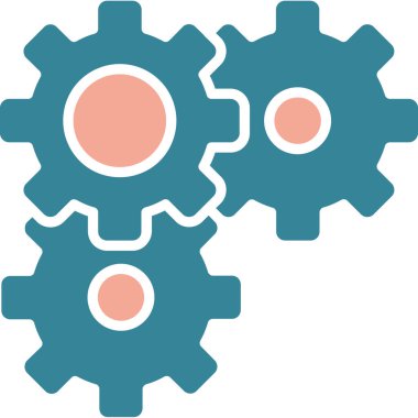 Dişliler. Web simgesi vektör illüstrasyonu