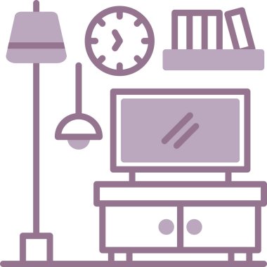 ofis ve iş renkli vektör grafik simgeleri.