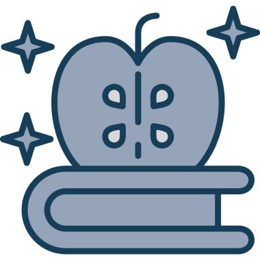 elma ikonu vektör illüstrasyonu