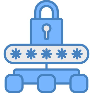 kilit simgesi, vektör illüstrasyonu