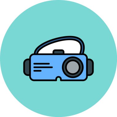 Basit vektör simgesi, kamera illüstrasyonu