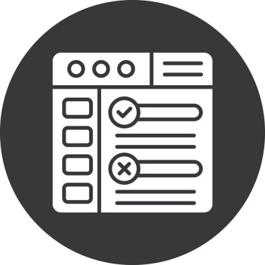 Kontrol listesi simgesi vektör illüstrasyonu