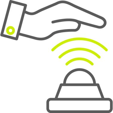 Kablosuz. Web simgesi basit illüstrasyon