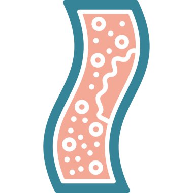 Pembe ve mavi arkaplanlı şirin bir çizgi film ikonunun vektör çizimi