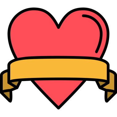 Kalp. Web simgesi basit tasarım