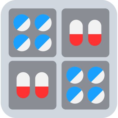 Tıbbi haplar düz simgeler