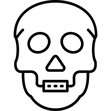 Kafatası simgesi, anahat stili