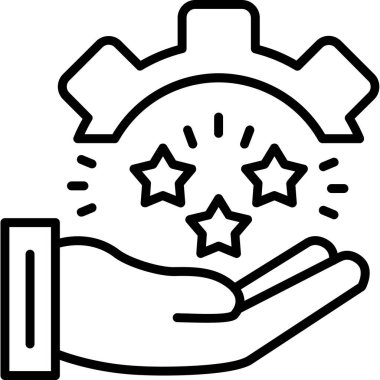 dişli simgesini tutan el