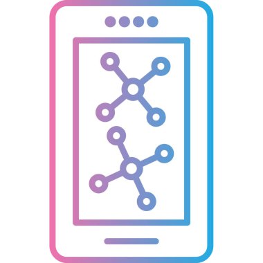 Cep telefonu. Web simgesi basit tasarım