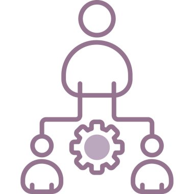 Takım çalışması simgesi vektör illüstrasyonu