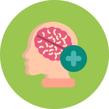 Beyin, Basit Vektör Simgesi Her Kullanım İçin