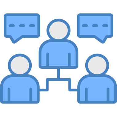 sohbet vektörü ince çizgi simgesi