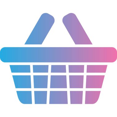 Alışveriş sepeti simgesi vektörü.