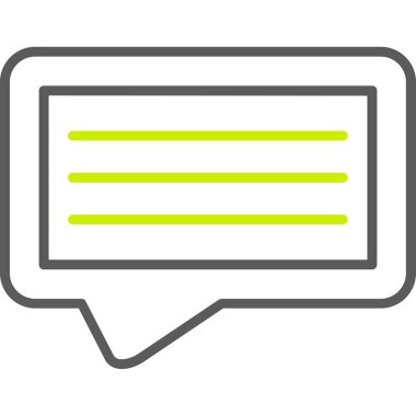 Sohbet simgesinin vektör illüstrasyonu