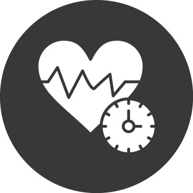 Nabız hızı simgesi katı biçimde