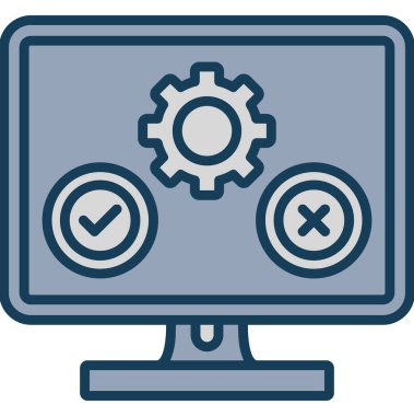 Bilgisayar. Web simgesi basit illüstrasyon