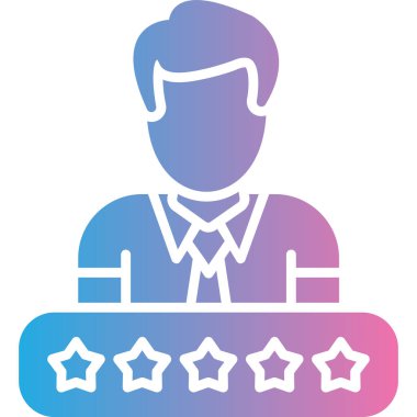 Reyting. Web simgesi basit illüstrasyon