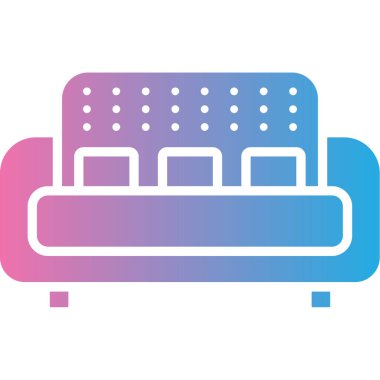 yatak ikonu vektör illüstrasyonu