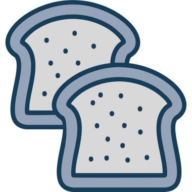 Ekmek ikonu. Basit illüstrasyon tasarımı