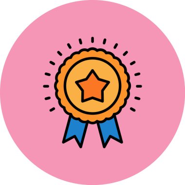 Madalya. Web simgesi basit illüstrasyon