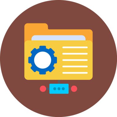 iş düz vektör simgesi