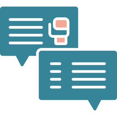 Sohbet simgesi vektör illüstrasyonu