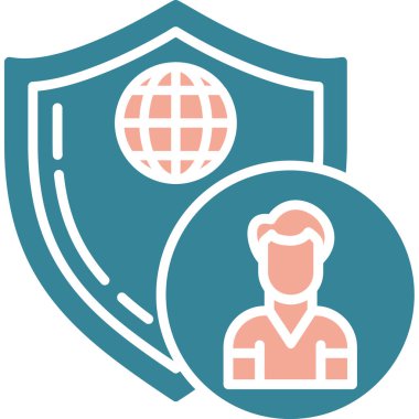 Modern kalkan simgesinin vektör çizimi