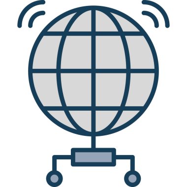 genel ağ bağlantı simgesi doldurulmuş ana hat biçimi