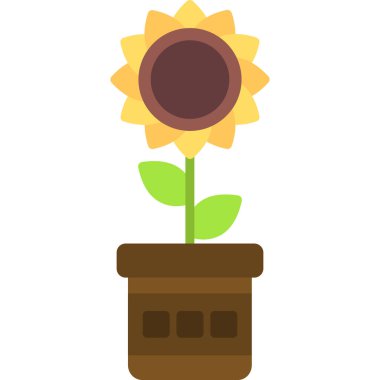 çiçek simgesi vektör illüstrasyonu