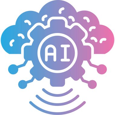 Yapay Zeka simgesinin vektör illüstrasyonu