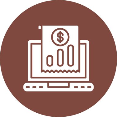 Paralı bir laptop. Web simgesi