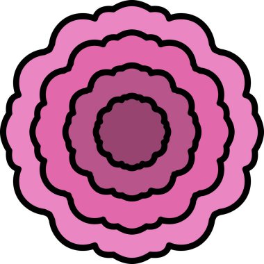 Pembe çiçek, illüstrasyon, beyaz arkaplanda vektör.