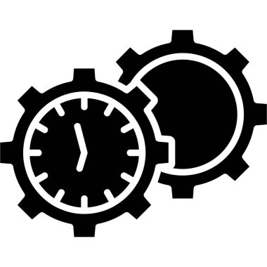 Saat simgesi, basit vektör illüstrasyonu