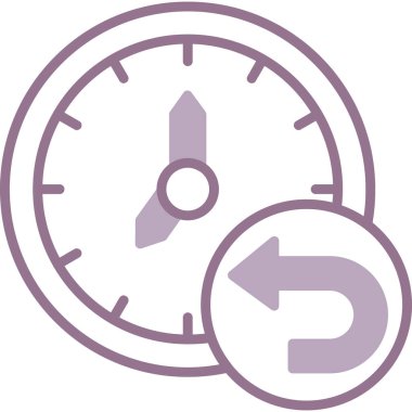 Saat simgesi, vektör illüstrasyonu