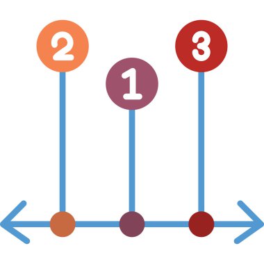 Diyagram simgesi, vektör illüstrasyonu