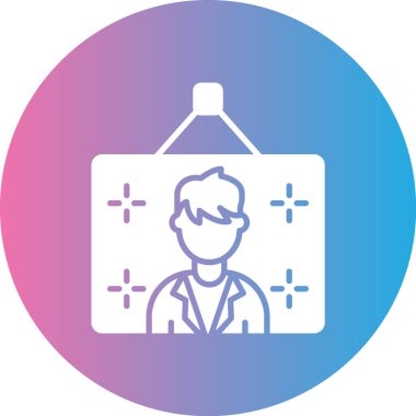 Doktor. Web simgesi basit illüstrasyon