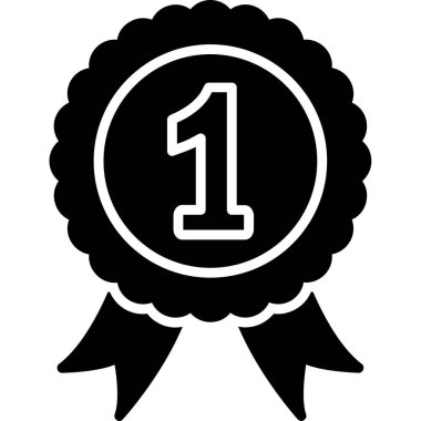 Ödül mühürü ikonu. Web için ödül vektör simgelerinin özet çizimi