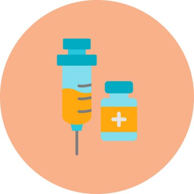 Şırınga. Web simgesi basit tasarım