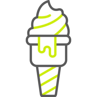 Dondurma ikonu. Krem vektör sembolünün ana hatları