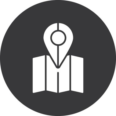 konum haritası simgesi katı biçimli