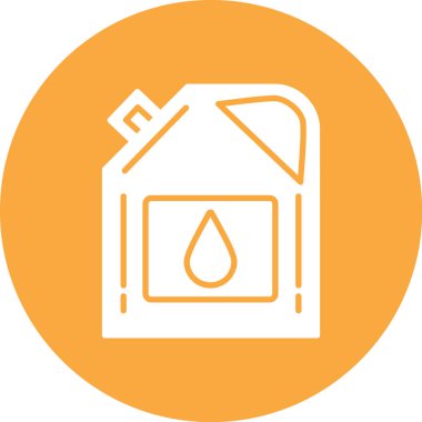 Bir benzin istasyonu simgesinin vektör illüstrasyonu