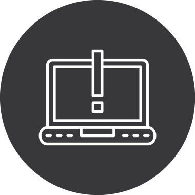 Dizüstü bilgisayar simgesi vektör çizimi