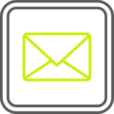 soyut arkaplanda e-posta simgesi izole edildi