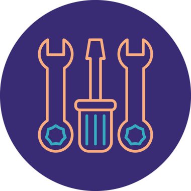 Bir anahtar simgesinin vektör çizimi