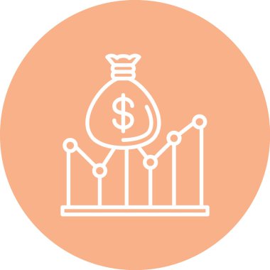 Para simgesinin vektör illüstrasyonu