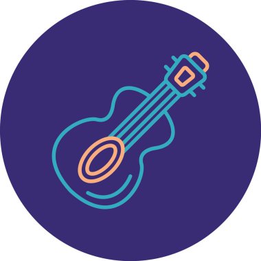 Gitar simgesinin vektör illüstrasyonu