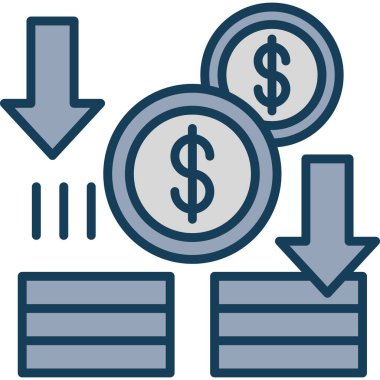 iş finans büyüme simgesi doldurulmuş ana hatlar biçiminde