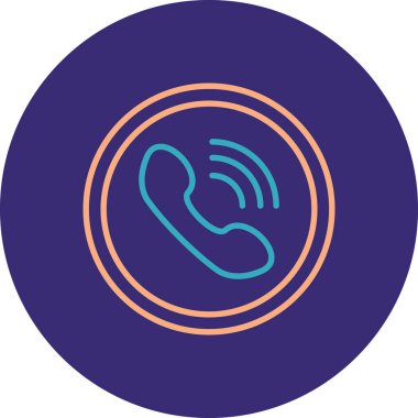 Bir telefon simgesinin vektör illüstrasyonu